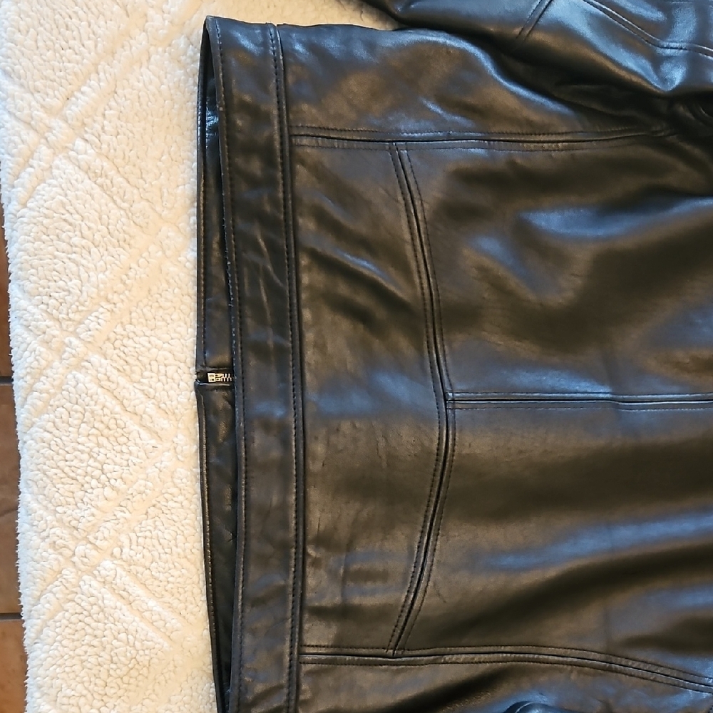 Calvin Klein Black Leather Jacket - Picture 7 of 10